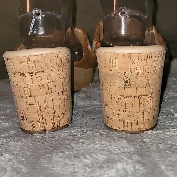 Comfort EST.1946 Crochet Cork Wedge Teal/Brown/Orange/White Cushion Sole Size 11 - Picture 3 of 10